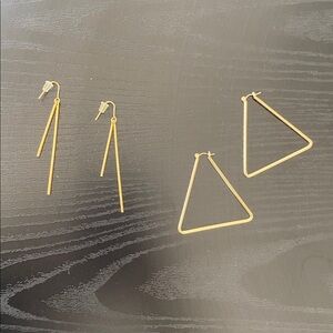 Uncommon James - Set of 2 Pairs of Gold Earrings